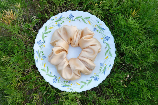 Golden Satin Scrunchie
