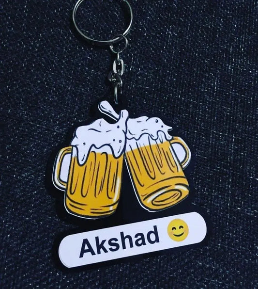 Beer Addict 2 Keychain
