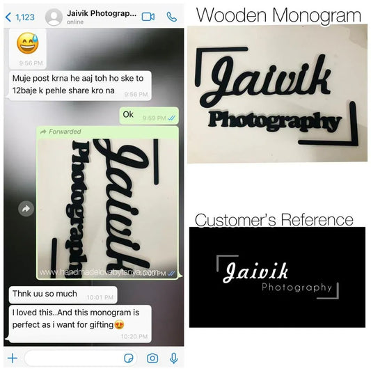 Wooden Logo Monogram