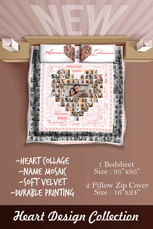 Heart Design Bedsheet