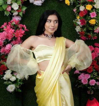 Yellow Sleeves Stitch Blouse