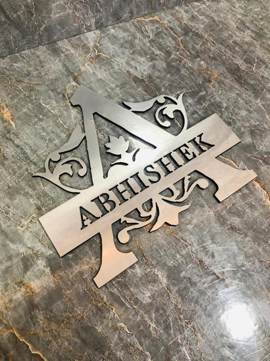 Acrylic monogram name plate 101