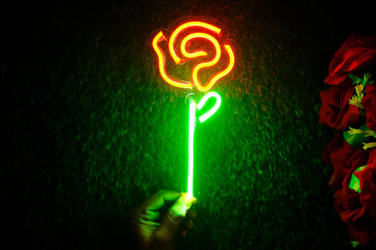 Neon Rose Lamp