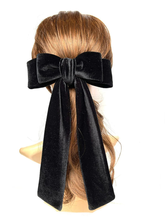 Black Velvet Tail Bow