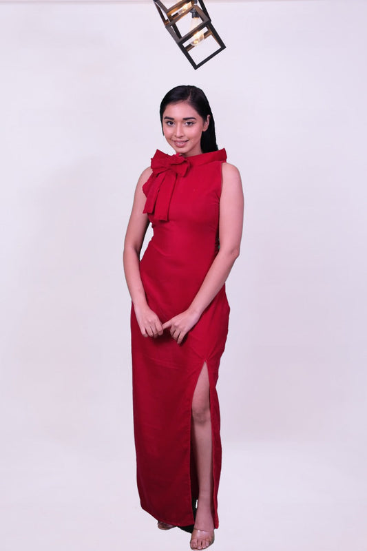 Zinzava Red Velvet Gown