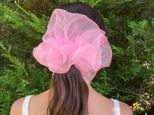 BabyPink Organza Cloud Scrunchie