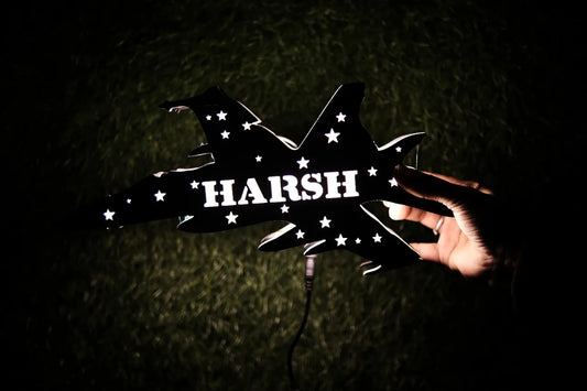 Fighter Jet Style Name Lamp