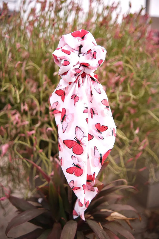 Red Butterfly Tail Scrunchie