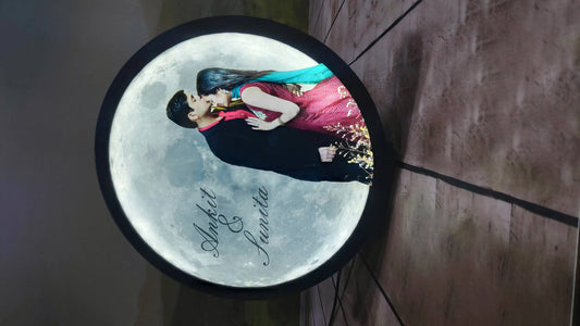 Moon Photo With Name Lamp