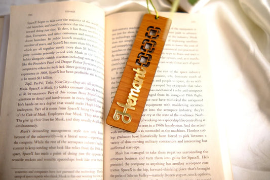 Personalised Wooden Bookmark 01