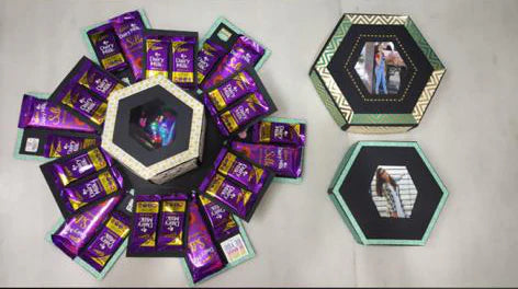 chocolate hexagonal box