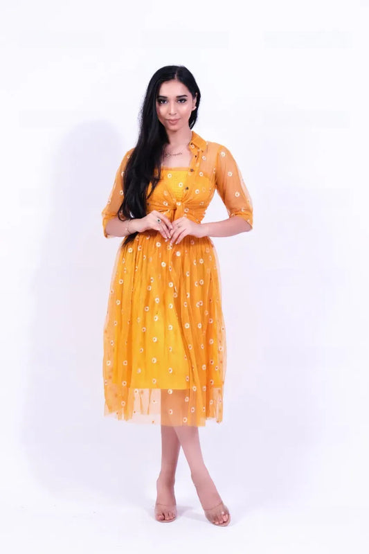 Aima Kalan Dress with shrug R88