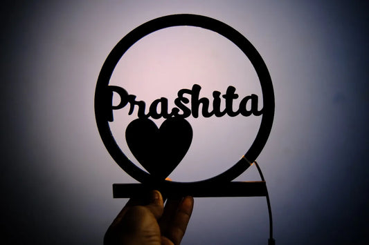 Led heart Fire Name Lamp