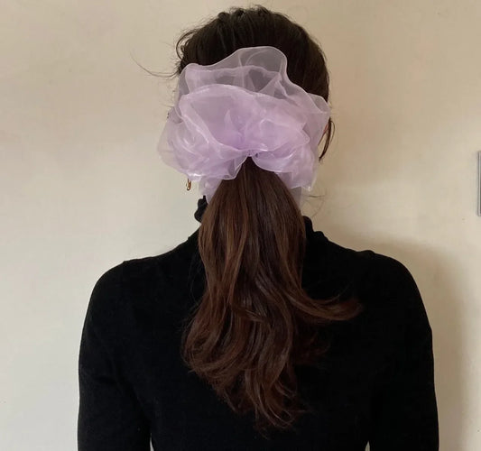 Lilac Organza Cloud Scrunchie