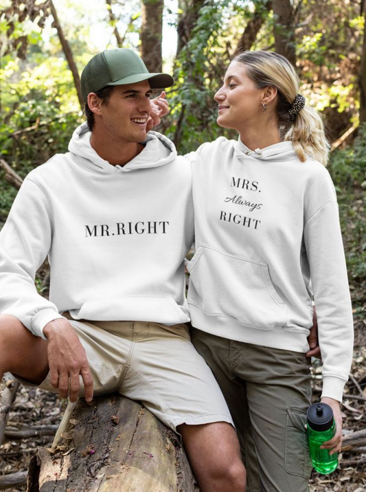 Mr Right Mrs Always Right Hoodie