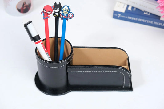 Black Leather Pen stand