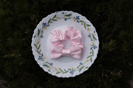 Pink Bow Scrunchie