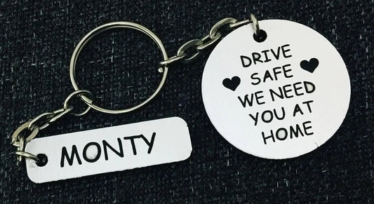 Round Drive Safe Keychain