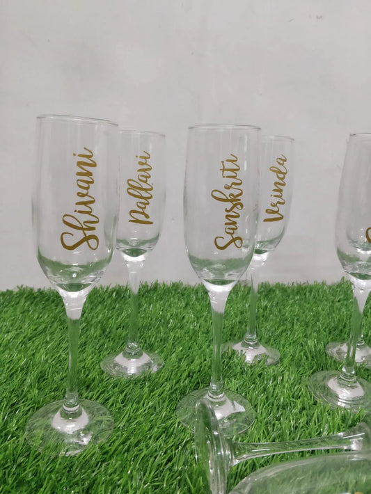 Personalized Champagne glass