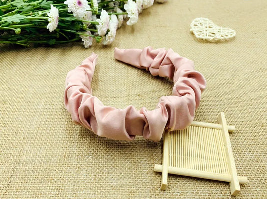 Rose Gold satin scrunchie hairband