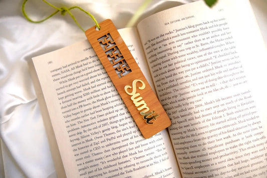 Personalised  Wooden Bookmark 03