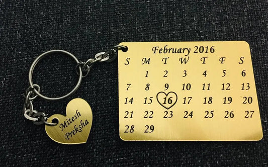 Calendar love Keychain