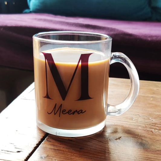 Personalised Glass Tea Cup