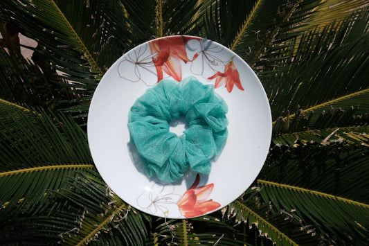 Persian Green Mesh Scrunchie