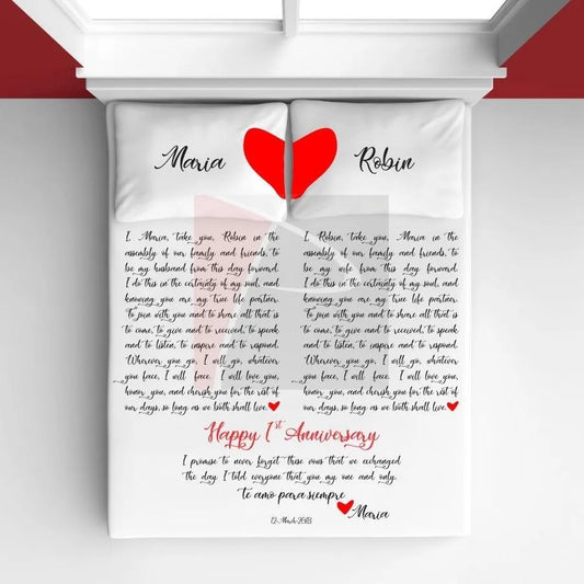 Anniversary Bedsheet
