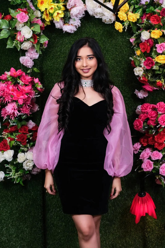 Organza Detachable Pink Sleeve