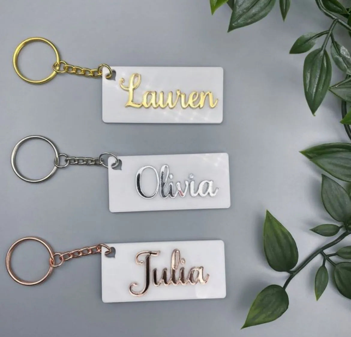 Keychain Layer Personalised Name Double Layer Keychain – handmadelovebytanya