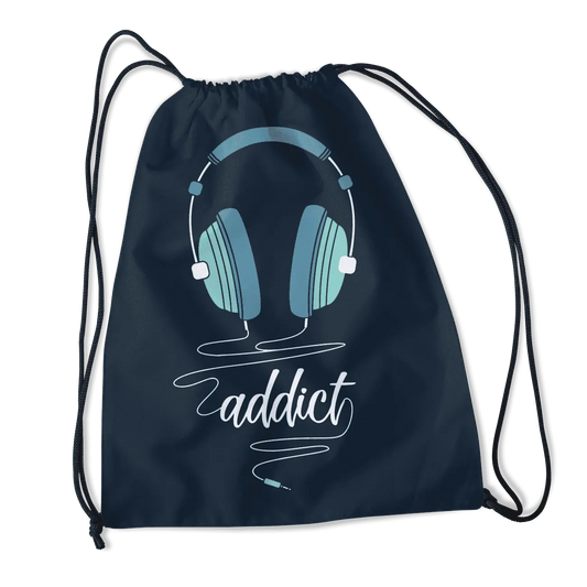 Music Addict Drawstring Bag