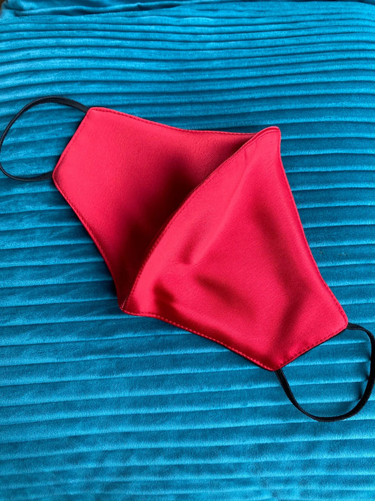 Stylish Red Satin Mask