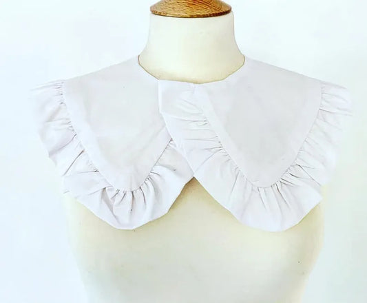 White Detachable Frill Collar