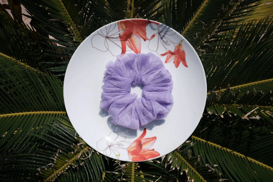 Lavender Mesh Scrunchie