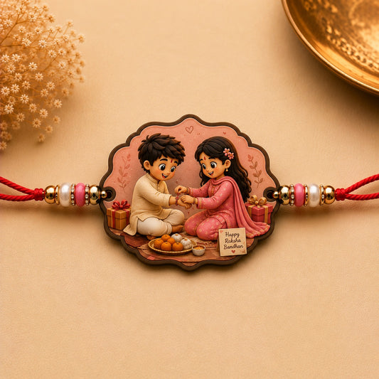 Traditional Raksha Bandhan Acrylic Rakhi