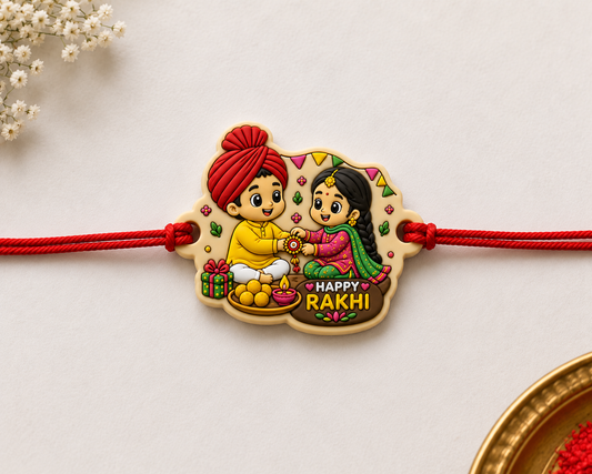 Punjabi Brother Sister Cartoon Rakhi