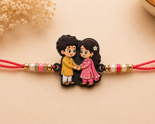 Traditional Brother Sister Acrylic Rakhi