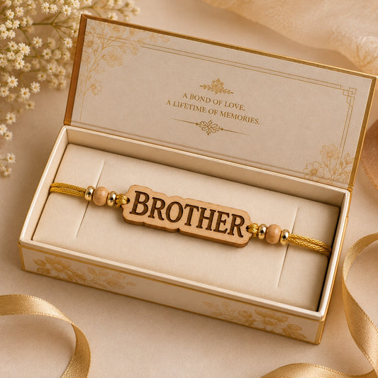 Brother Premium Wooden Rakhi