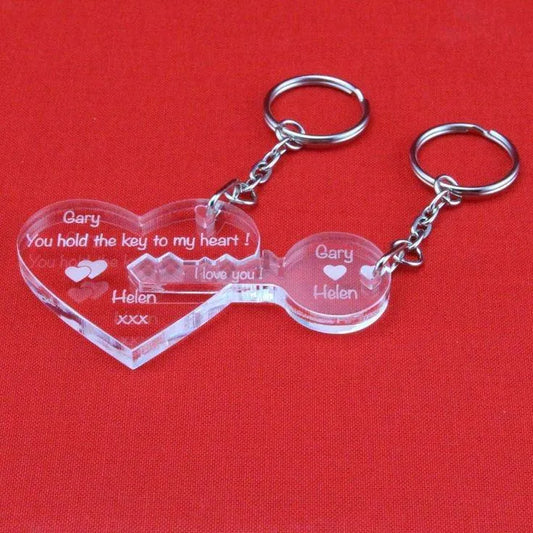 Heart And Key Keychain