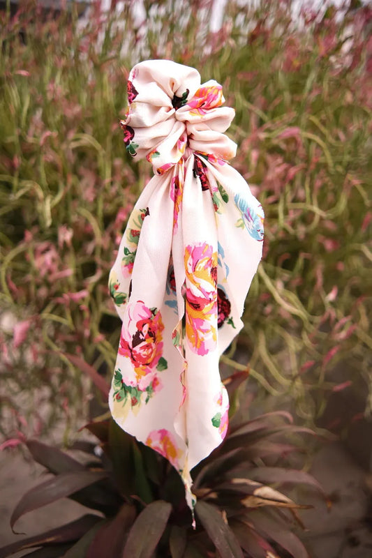 Flowers Tail Scrunchie