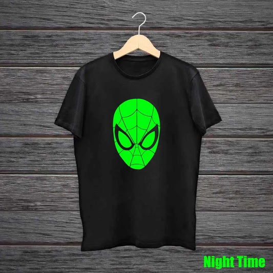 Spider Man Mask Glow In The Dark Tshirt