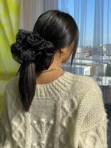 Black Organza XXL Scrunchie