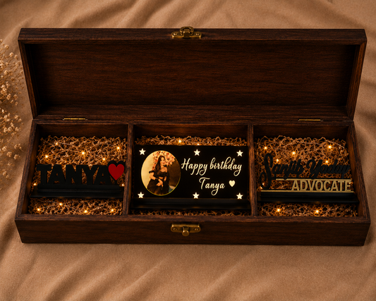 Personalized Birthday LED Name Plate Gift Box