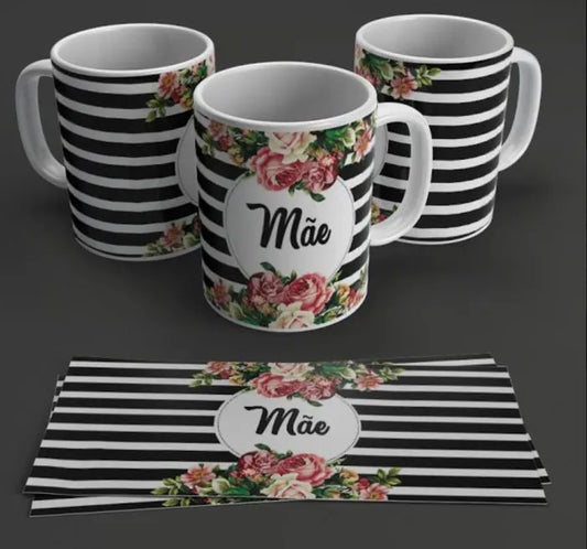 Floral Check style Mug
