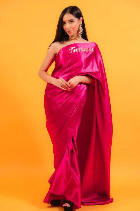 Personalised Satin 1min Saree
