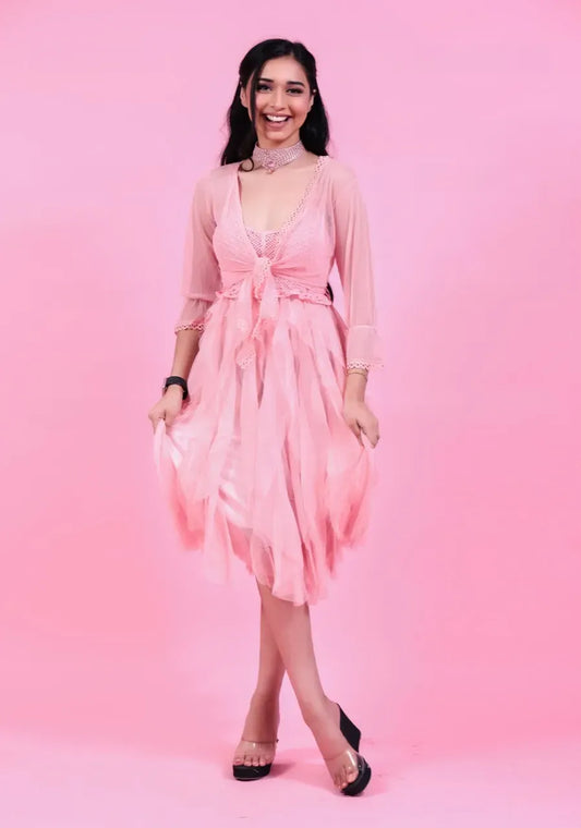 Adakhola Dress With Shrug