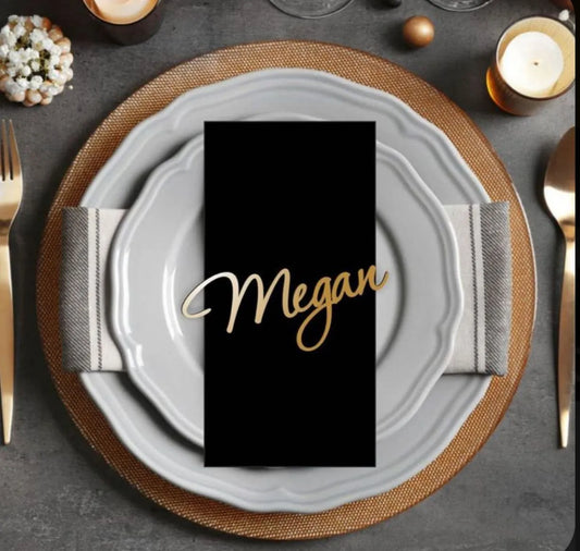 Mdf Name Napkin Charm