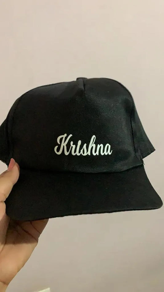 Personalised Black Name Cap