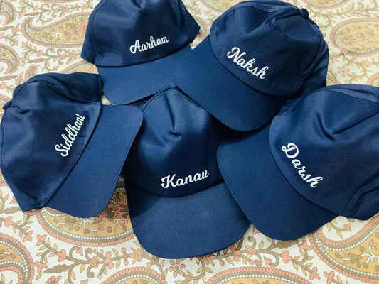 Personalised Blue Name Cap